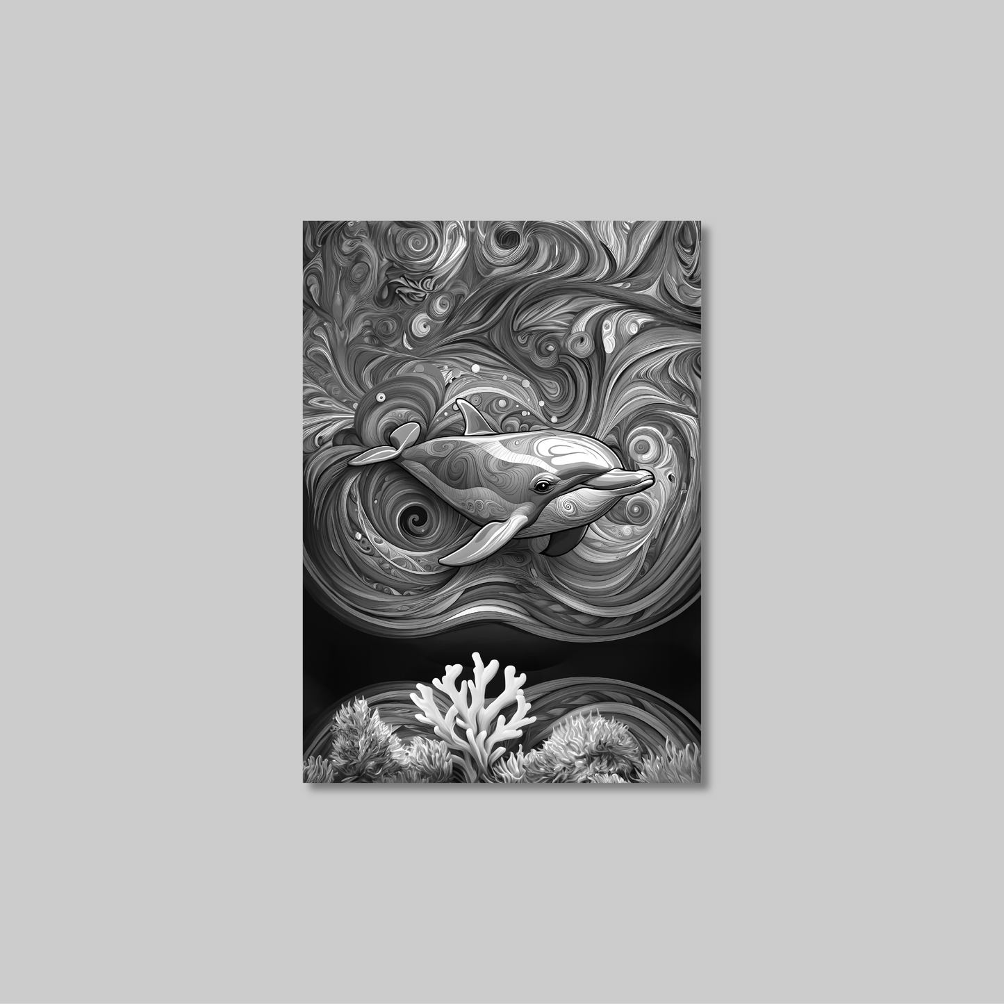 ABSTRACT DOLPHIN **UNFRAMED ART PRINT**