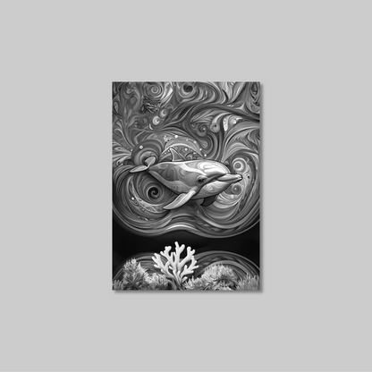 ABSTRACT DOLPHIN **UNFRAMED ART PRINT**