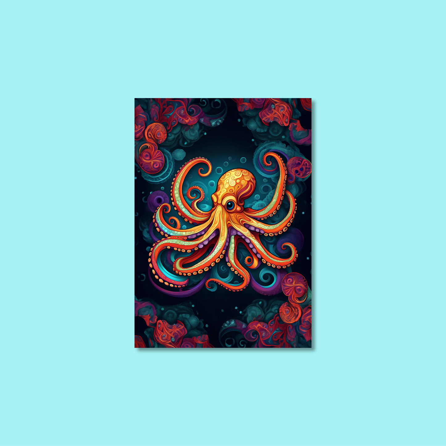 ABSTRACT OCTOPUS **UNFRAMED ART PRINT**