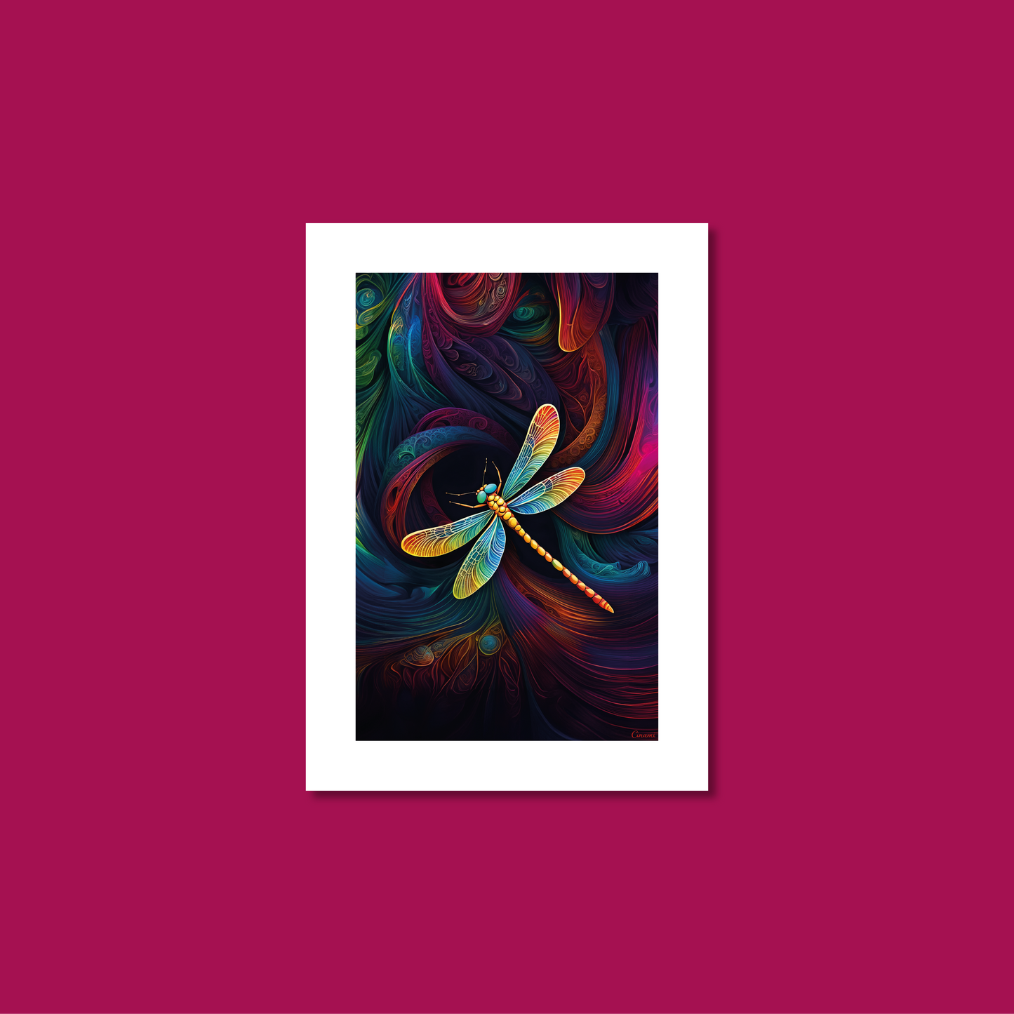ABSTRACT DRAGONFLY **UNFRAMED ART PRINT**