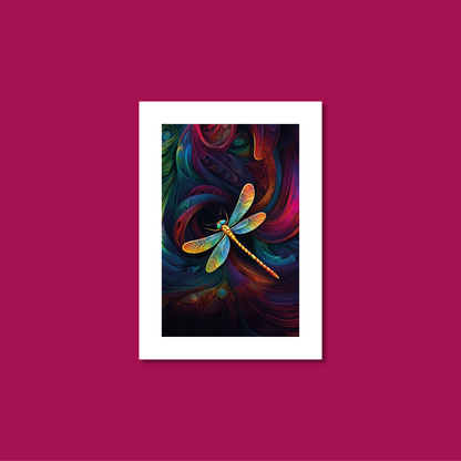 ABSTRACT DRAGONFLY **UNFRAMED ART PRINT**