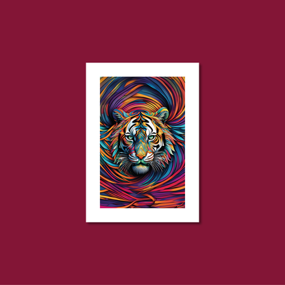 ABSTRACT TIGER **UNFRAMED ART PRINT**