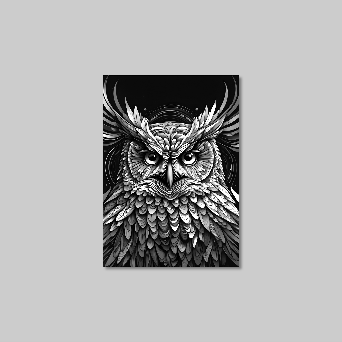 ABSTRACT OWL **UNFRAMED ART PRINT**