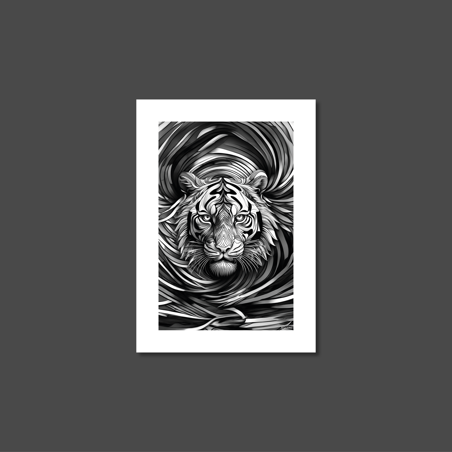 ABSTRACT TIGER **UNFRAMED ART PRINT**