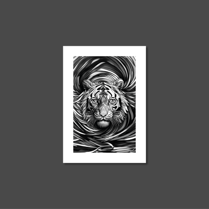 ABSTRACT TIGER **UNFRAMED ART PRINT**