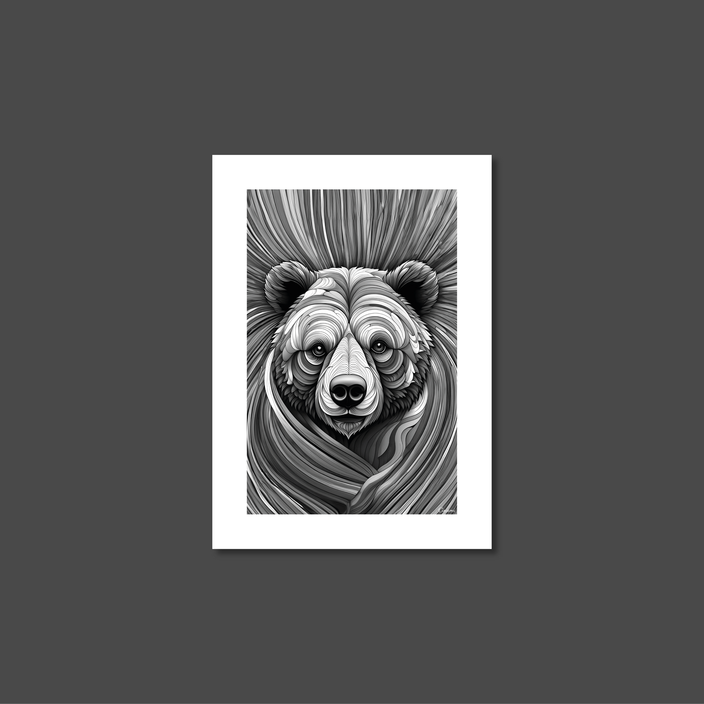 ABSTRACT BEAR **UNFRAMED ART PRINT**