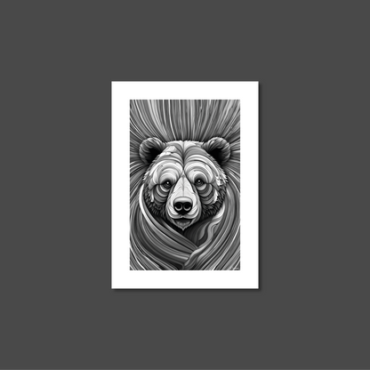 ABSTRACT BEAR **UNFRAMED ART PRINT**