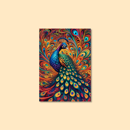 ABSTRACT PEACOCK **UNFRAMED ART PRINT**