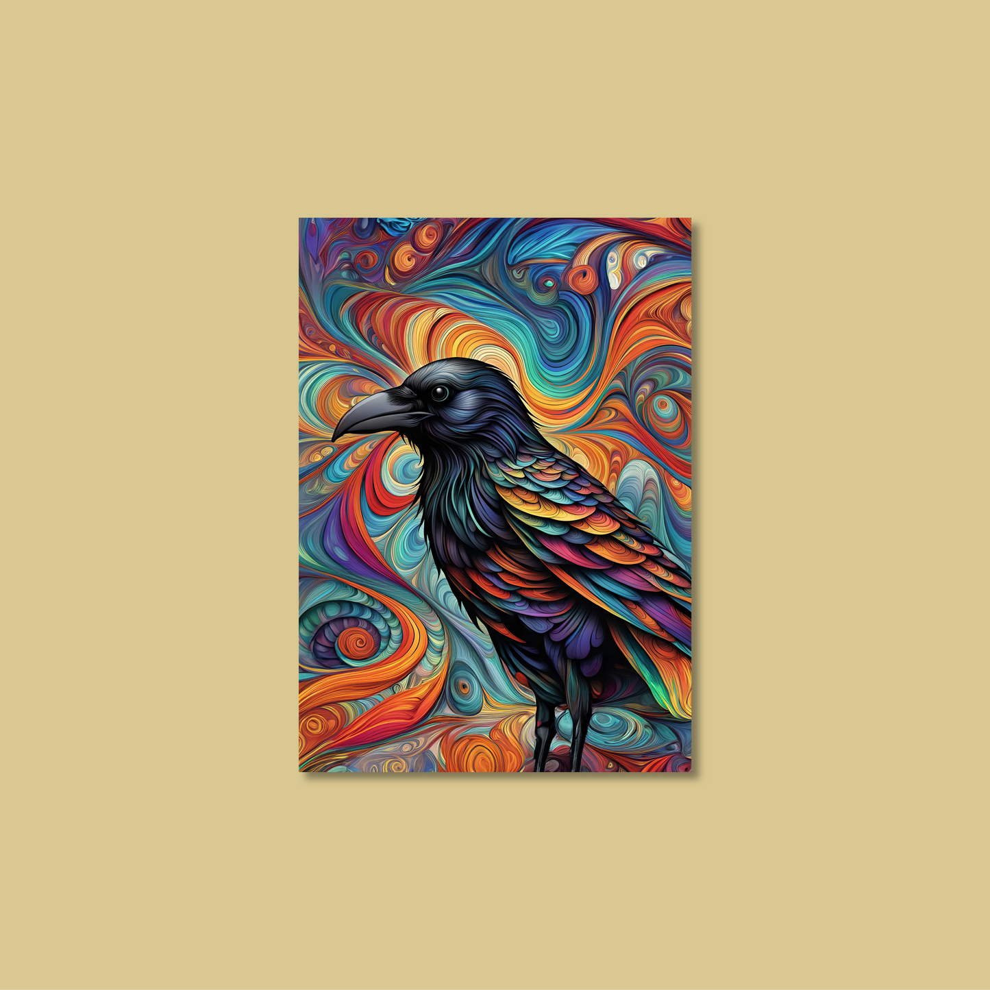 ABSTRACT CROW **UNFRAMED ART PRINT**