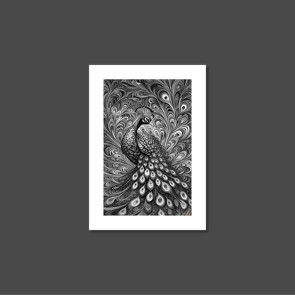 ABSTRACT PEACOCK **UNFRAMED ART PRINT**