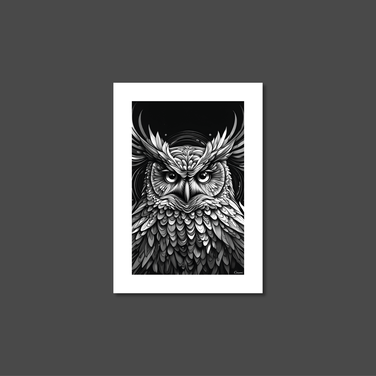 ABSTRACT OWL **UNFRAMED ART PRINT**