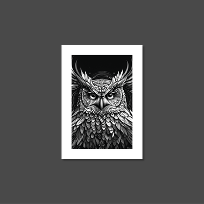 ABSTRACT OWL **UNFRAMED ART PRINT**