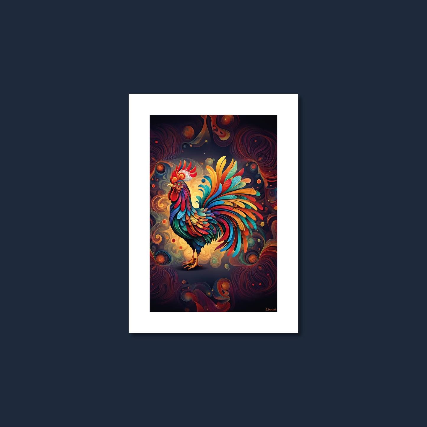 ABSTRACT COCKEREL **UNFRAMED ART PRINT**