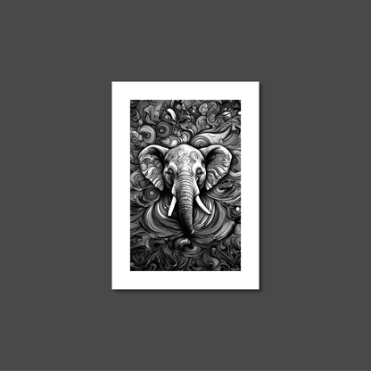 ABSTRACT ELEPHANT **UNFRAMED ART PRINT**