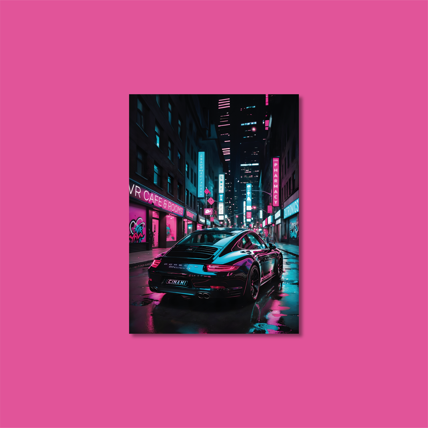 PORSCHE 911 (BACK) **UNFRAMED POSTER**