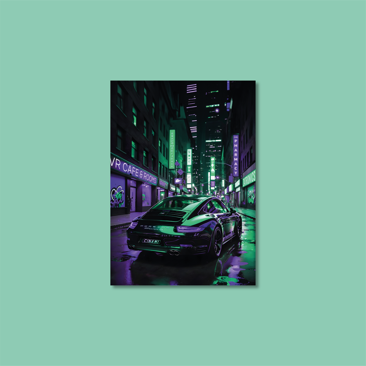 PORSCHE 911 (BACK) **UNFRAMED POSTER**