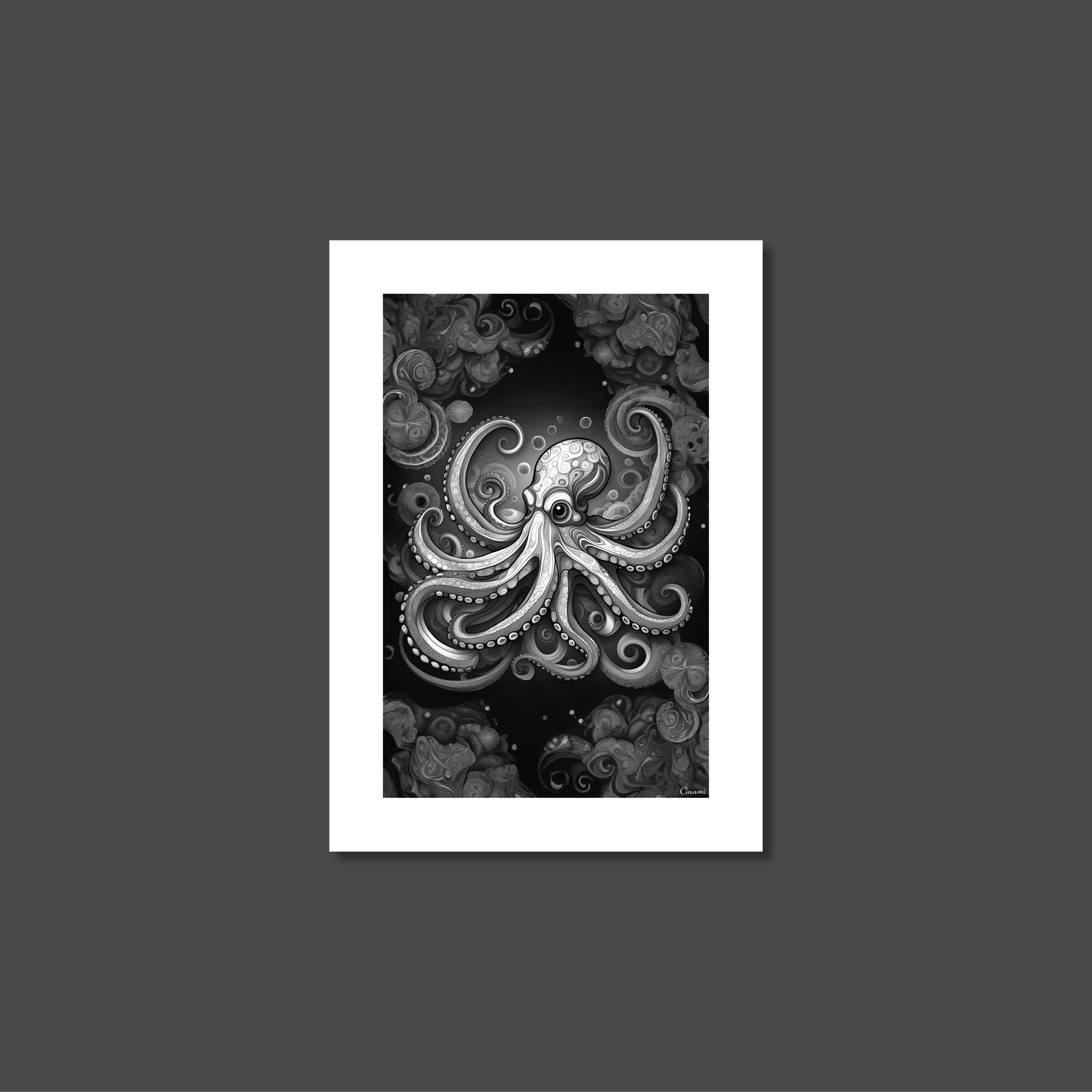 ABSTRACT OCTOPUS **UNFRAMED ART PRINT**