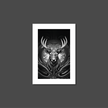 ABSTRACT STAG **UNFRAMED ART PRINT**