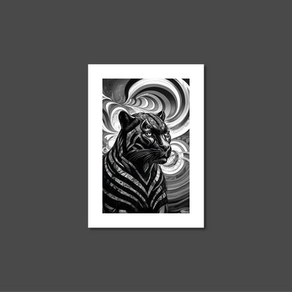 ABSTRACT BLACK PANTHER **UNFRAMED ART PRINT**