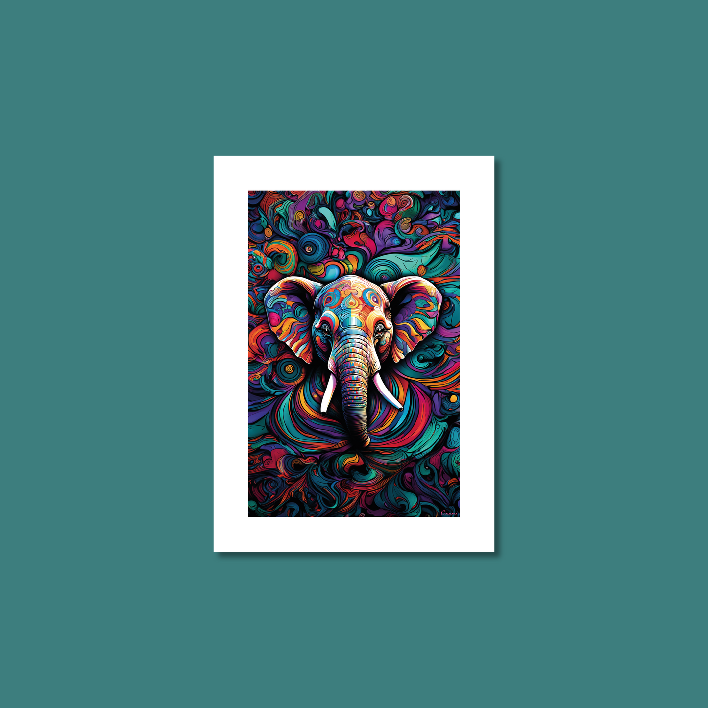 ABSTRACT ELEPHANT **UNFRAMED ART PRINT**