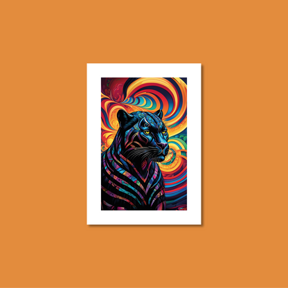 ABSTRACT BLACK PANTHER **UNFRAMED ART PRINT**