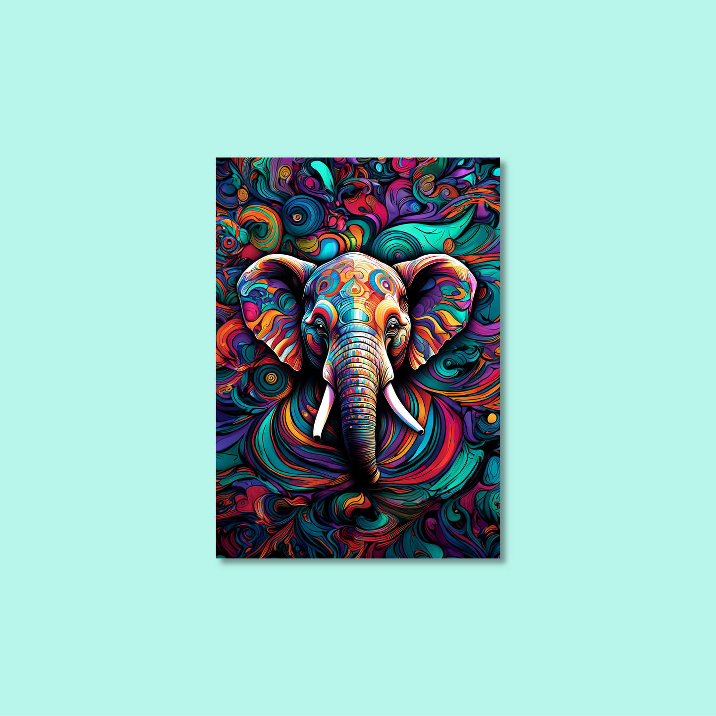 ABSTRACT ELEPHANT **UNFRAMED ART PRINT**