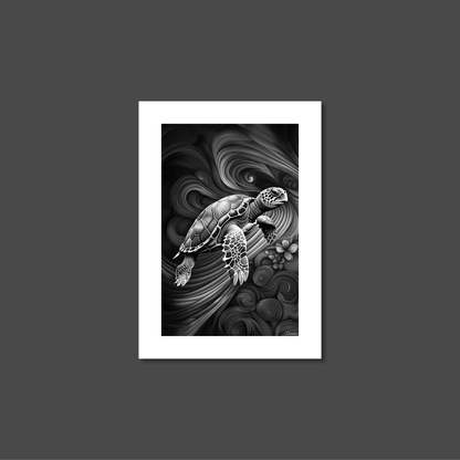 ABSTRACT TURTLE **UNFRAMED ART PRINT**