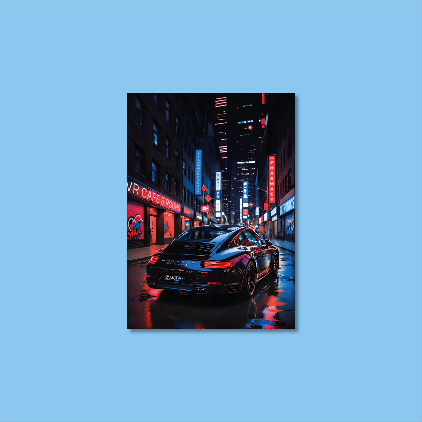 PORSCHE 911 (BACK) **UNFRAMED POSTER**