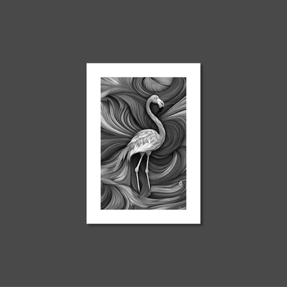 ABSTRACT FLAMINGO **UNFRAMED ART PRINT**