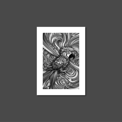 ABSTRACT PARROT **UNFRAMED ART PRINT**