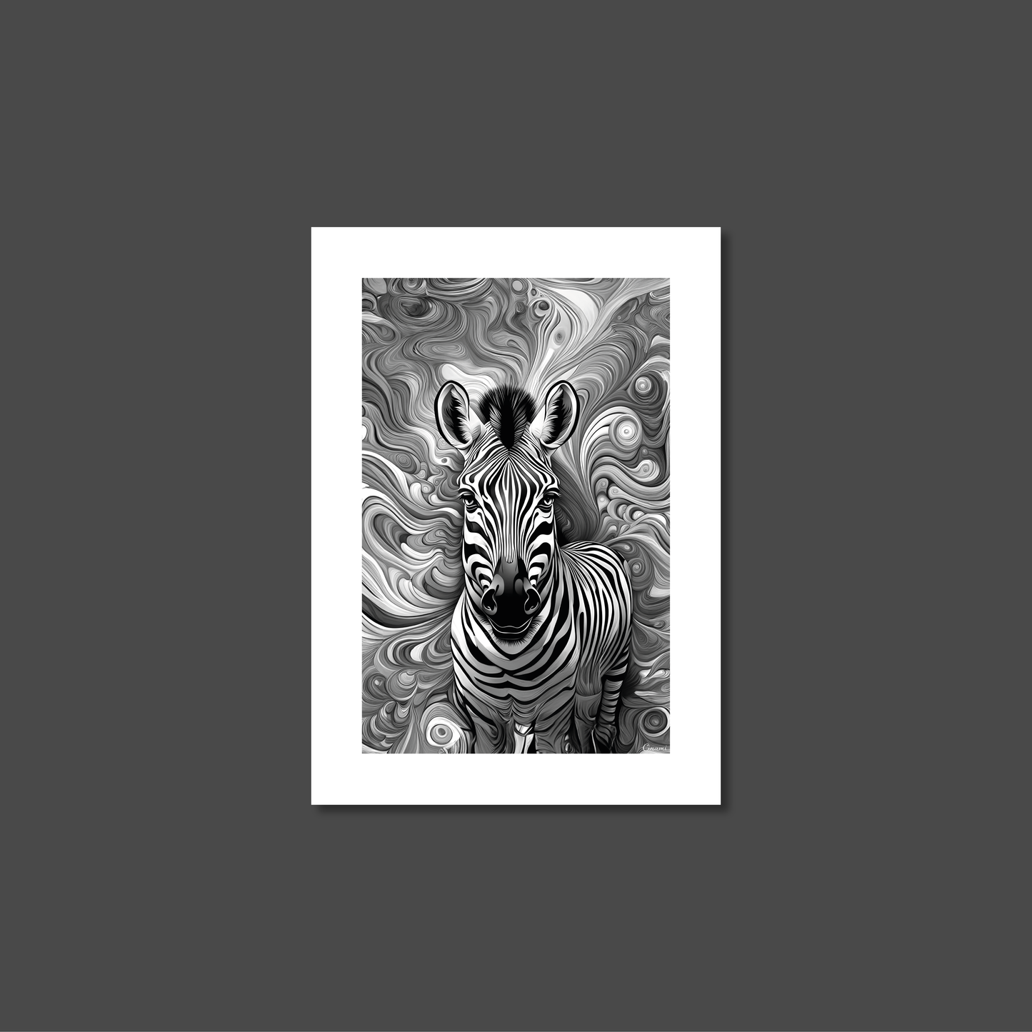 ABSTRACT ZEBRA **UNFRAMED ART PRINT**