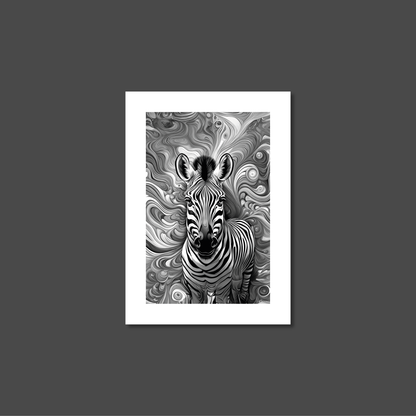 ABSTRACT ZEBRA **UNFRAMED ART PRINT**