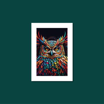 ABSTRACT OWL **UNFRAMED ART PRINT**