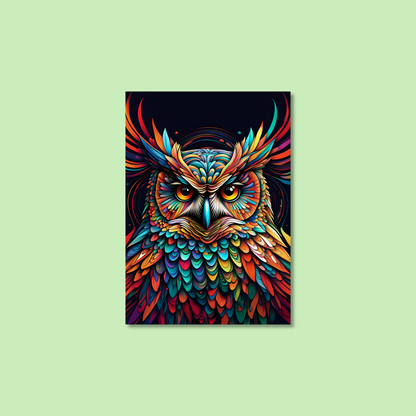 ABSTRACT OWL **UNFRAMED ART PRINT**