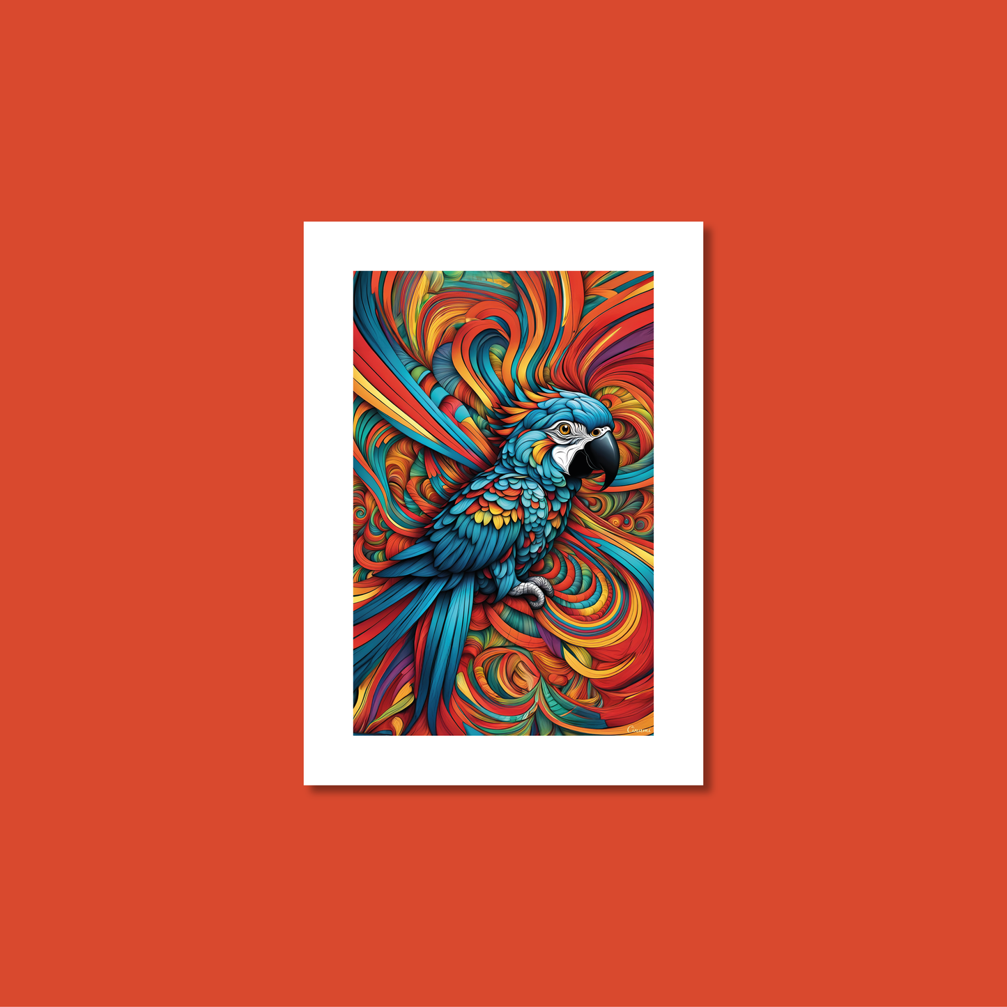 ABSTRACT PARROT **UNFRAMED ART PRINT**