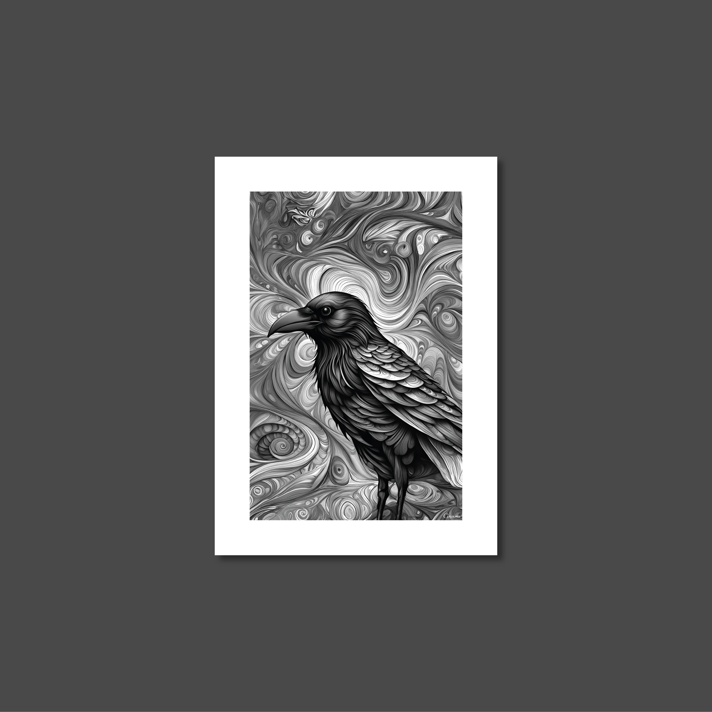 ABSTRACT CROW **UNFRAMED ART PRINT**