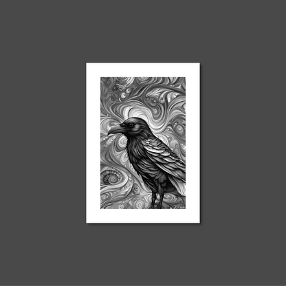 ABSTRACT CROW **UNFRAMED ART PRINT**