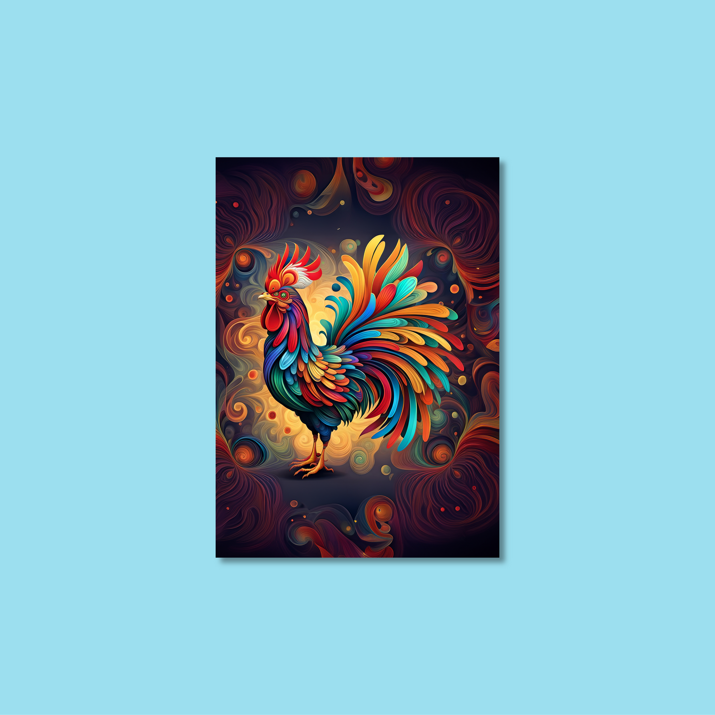 ABSTRACT COCKEREL **UNFRAMED ART PRINT**