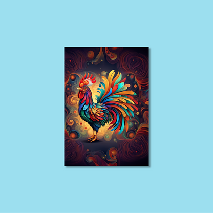 ABSTRACT COCKEREL **UNFRAMED ART PRINT**