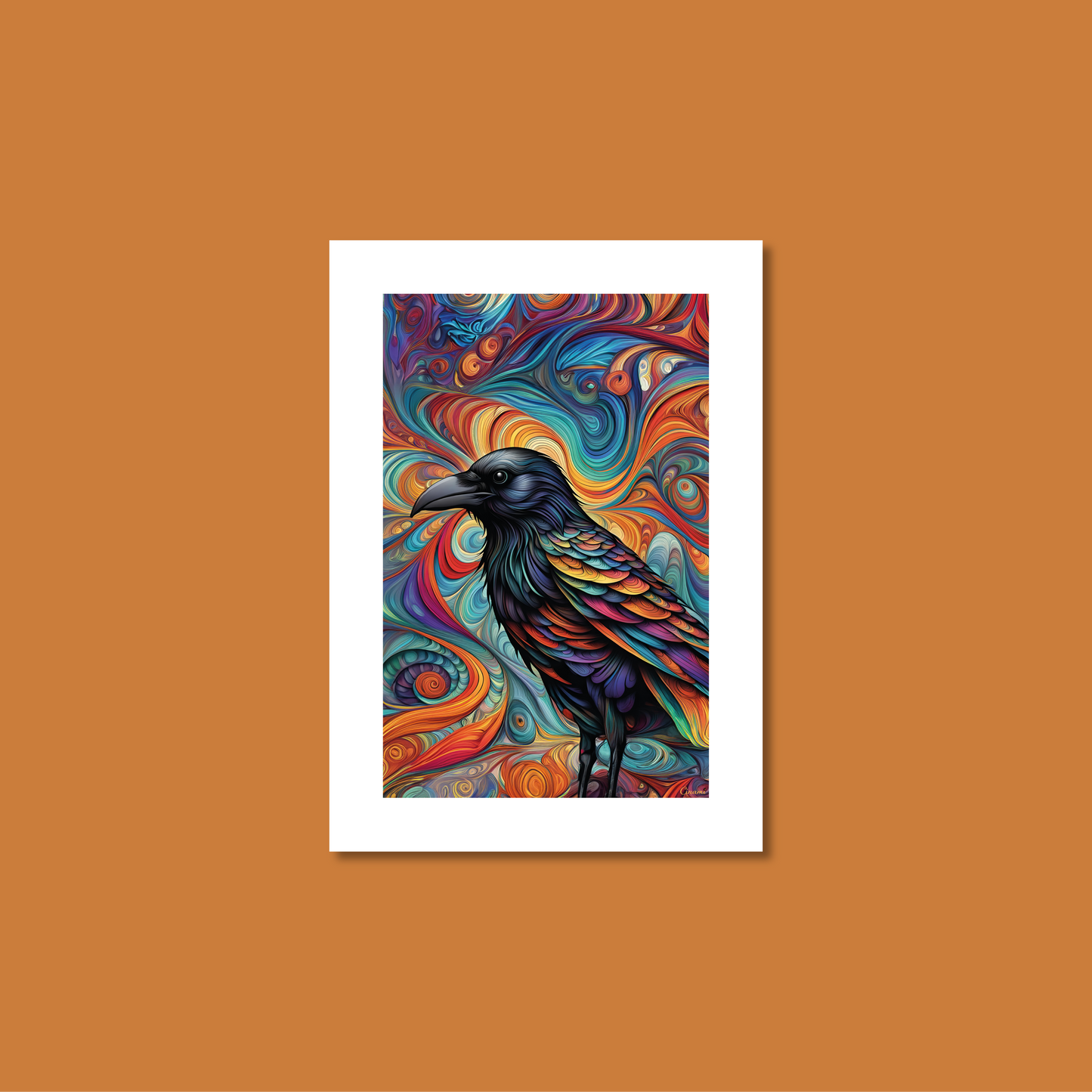 ABSTRACT CROW **UNFRAMED ART PRINT**
