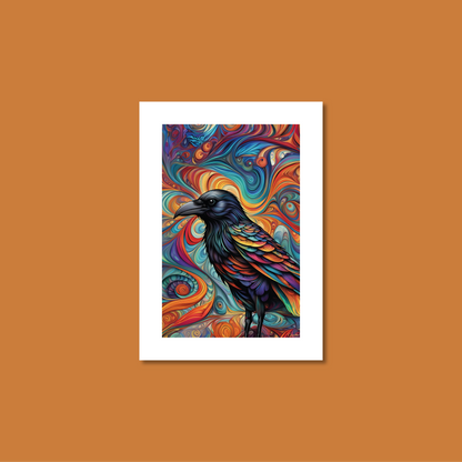 ABSTRACT CROW **UNFRAMED ART PRINT**