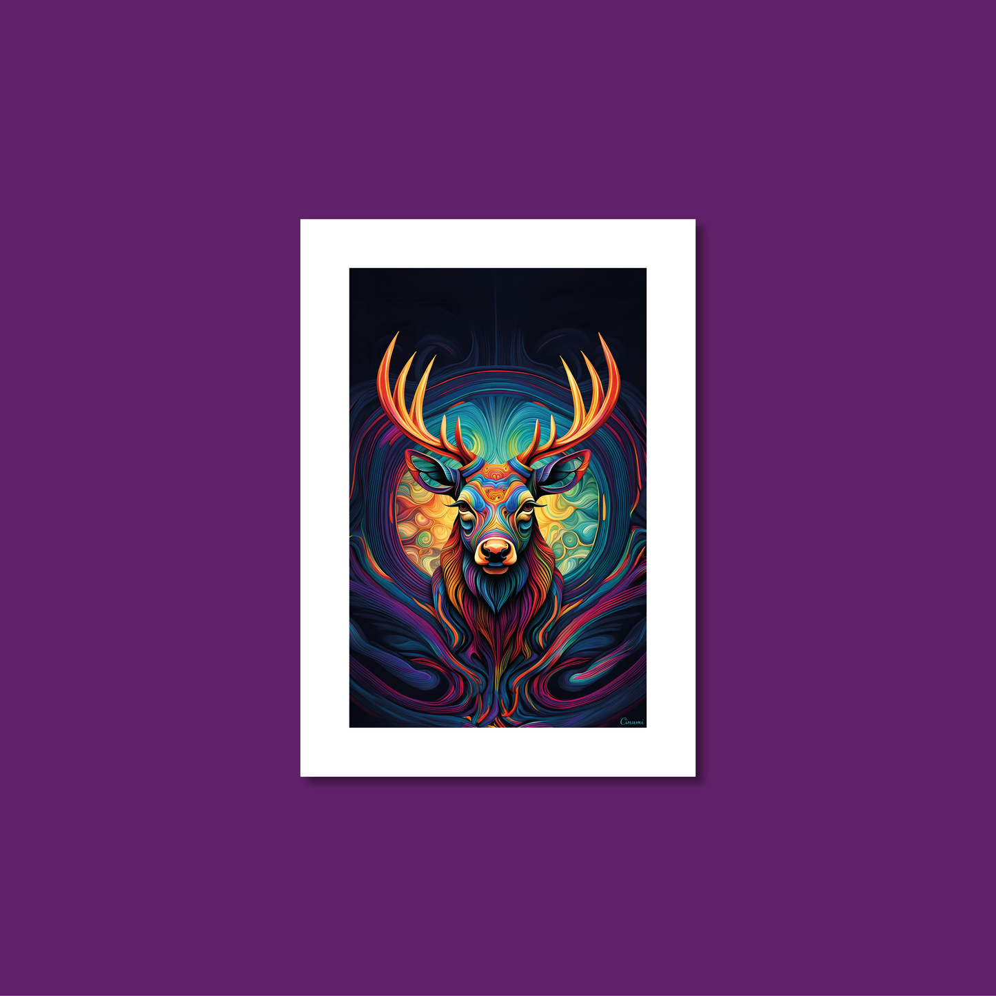 ABSTRACT STAG **UNFRAMED ART PRINT**