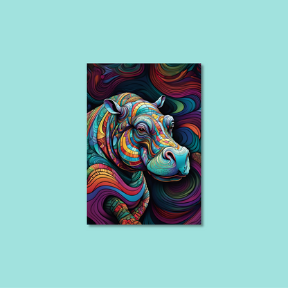 ABSTRACT HIPPO **UNFRAMED ART PRINT**