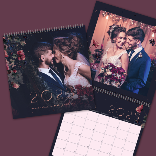 Midnight Florals Square Double Wall Calendar