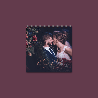 Midnight Florals Square Double Wall Calendar