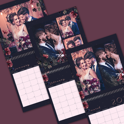 Midnight Florals Square Double Wall Calendar