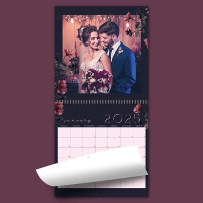 Midnight Florals Square Double Wall Calendar
