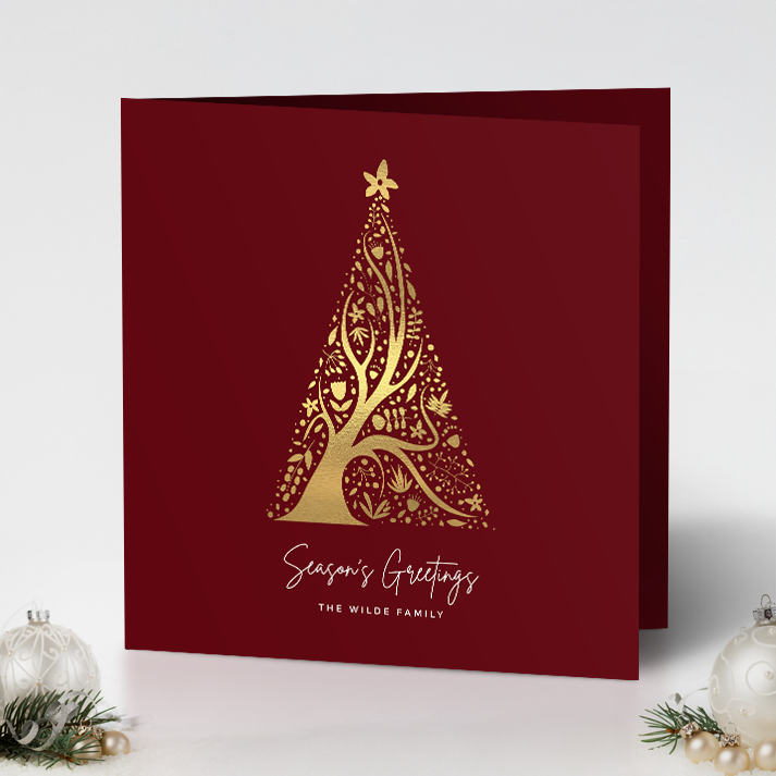 Abstract Christmas Tree Pack of 10 Christmas Cards