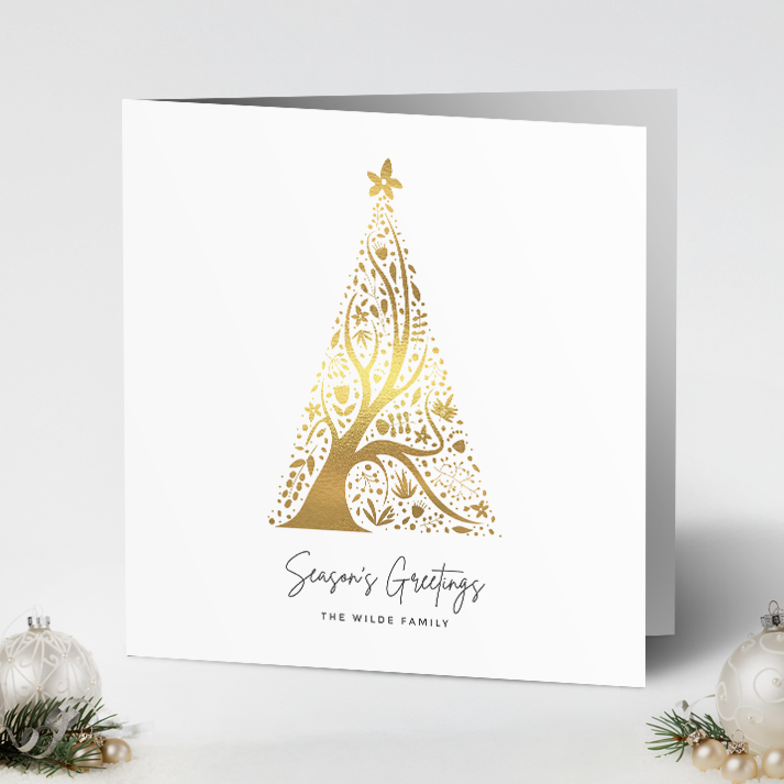 Abstract Christmas Tree Pack of 10 Christmas Cards