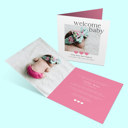 Lilly-Mae - Pack of 10 Birth Announcements